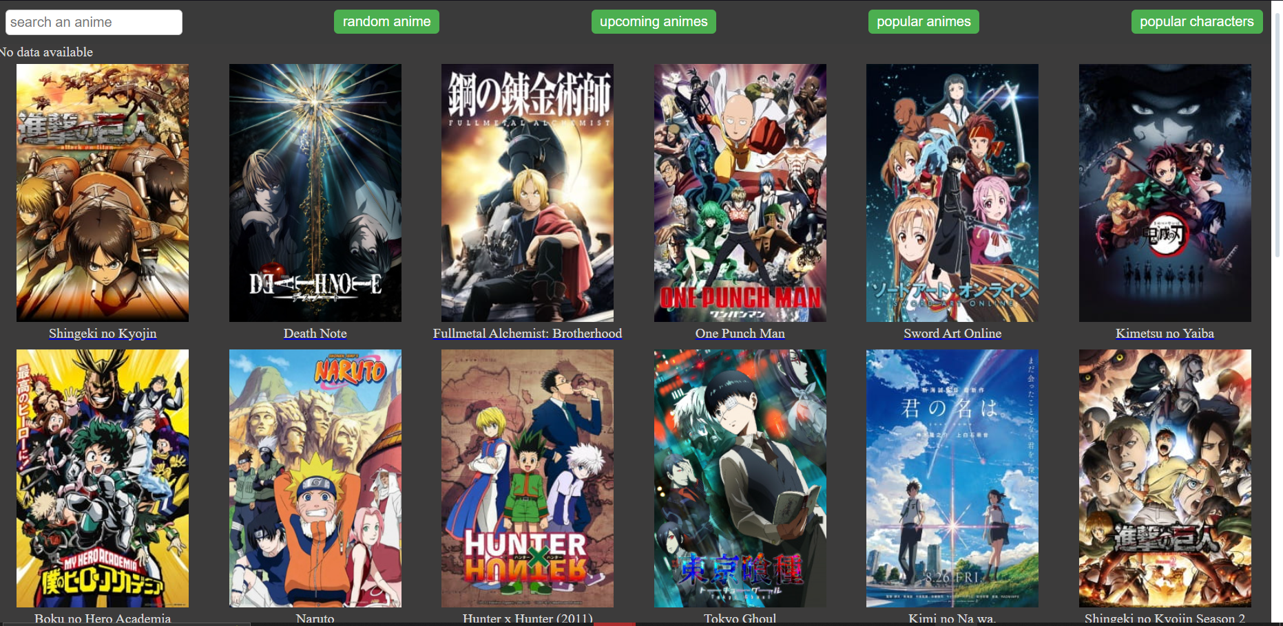 react anime api